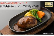 秋田由利牛ハンバーグ（150g×5個）ソース付き