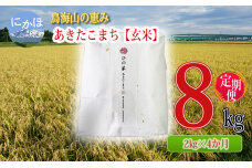 新米 米 お米 《定期便》2kg×4ヶ月 鳥海山の恵み！秋田県産 あきたこまち　5934-0298