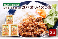 にかほ市産 大豆ミートを使った ガパオライスの素 3袋　ガパオ ご飯の素　59341230