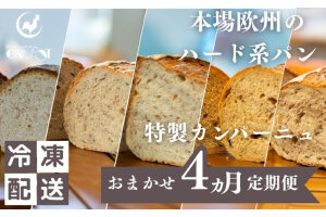 ハード系パン　特製カンパーニュ　4カ月定期便（各月種類ランダム/焼成前各1kg）　59341243