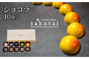 チョコレート ショコラ10個入/パティスリーサクライ/菓子 チョコ ショコラ お酒 ウイスキー 北陸