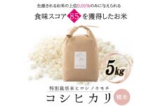 【先行予約】特別栽培米 コシヒカリ ヒロシノキモチ 精米 5kg F6T-807