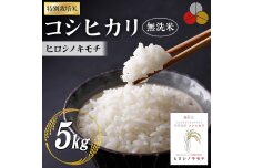 特別栽培米 コシヒカリ ヒロシノキモチ 無洗米 5kg F6T-334