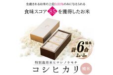 【先行予約】特別栽培米 コシヒカリ ヒロシノキモチ 精米 2合×3PC F6T-880