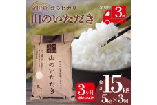 ＜定期便＞立山産コシヒカリ 山のいただき 各5kg ＜全3回＞ 総計15kg F6T-521