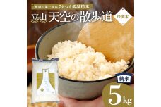 【先行予約】令和8年産 立山 天空の散歩道 吟撰米 精米5kg 立山天空米 F6T-976