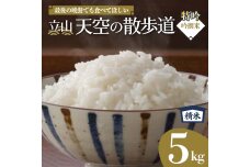 【先行予約】令和7年産 立山 天空の散歩道 吟撰米 特吟 精米 5kg 低温精米 F6T-550