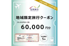 富山県立山町 日本旅行 地域限定旅行クーポン60,000円分 旅 旅行 観光 F6T-756