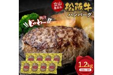 立山産まれ松阪牛 ハンバーグ 150g×8個 カシワファーム 和牛 牛肉 おかず F6T-444