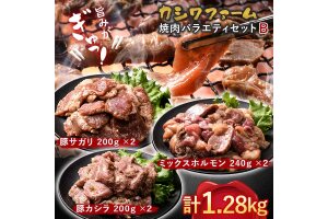 カシワファーム 焼肉バラエティセットB 立山放牧牛 ホルモン 豚 F6T-447