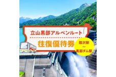 関電トンネル電気バス（扇沢駅⇔黒部ダム）往復優待券 大人 F6T-1023