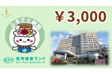 信州健康ランド専用券 3,000円分