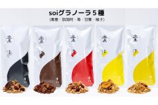 soi グラノーラ５種（素意・加加阿・苺・甘蕉・柚子）