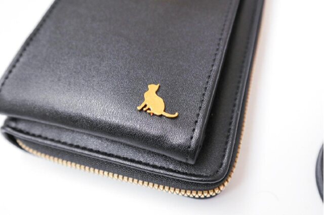 ふるさと納税 「お財布ショルダー スマホショルダー スマホポーチ 猫