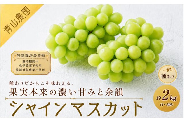 シャインマスカットの、家庭用房5キロ入りになります。房数はお任せになります。 ふるさと納税 「【先行予約】種ありシャインマスカット 約2kg（4〜5房