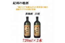 紀州の地酒　貴梅酎 きばいちゅう　25度 720ml×2本