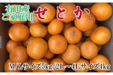 (訳あり・ご家庭用)一度は食べていただきたい「有田産のせとか」約4kg～5kg★2023年2月下旬～