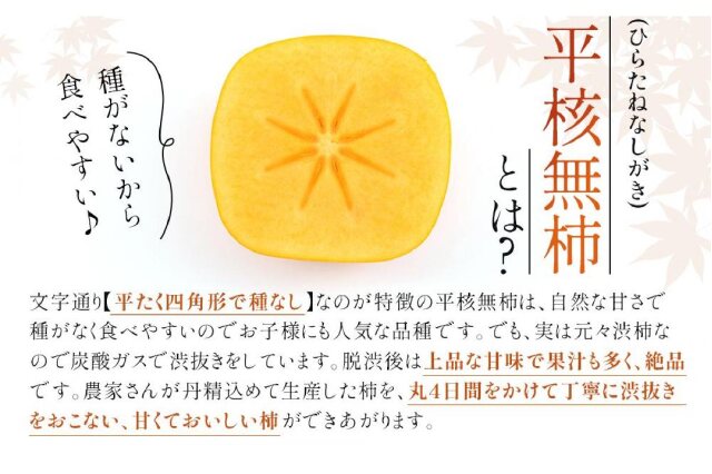ふるさと納税 「和歌山県産 訳あり 平核無柿 7.5kg L ~ 2L サイズ ご