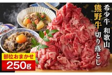 和歌山 熊野牛 切り落とし250g × 1パック［部位おまかせ］［MK1w］