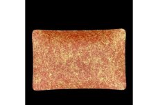 角小皿 乱糸(マット仕上げ) 本朱 ［NF138］