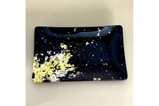 角小皿（金箔) 漆黒 ［NF142］