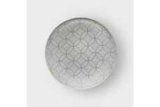 丸小皿 金七宝つなぎ 純白 ［NF152］