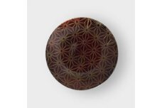 丸小皿 麻の葉 赤溜梨地 ［NF159］