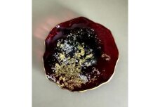 豆皿 口金ロック 古代金箔赤溜 ［NF170］