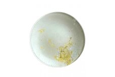 丸小皿（金箔）パールホワイト［NF189］