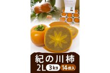 【2026年発送】黒の奇跡☆九度山の紀の川柿 2Lサイズ14個入 約3kg