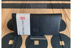 あなただけの一点もの・紀州産本革真田六文銭財布【ブラック】