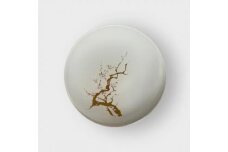 丸小皿 桜 純白（ゴールド桜） ［NF256］