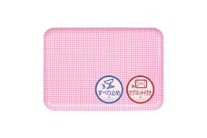 TATSU-CRAFT マグネットトレー L 39cm チェック ピンク すべり止め付き