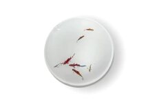 丸小皿 鯉 純白 ［NF265］