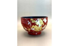 抹茶碗 本朱（金箔） ［NF276］