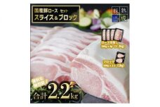 BS6118_湯浅熟成肉 国産豚ロースセット（スライス1.2kg＆ブロック肉1kg）合計2.2kg
