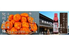 M6125_紀州南高梅はちみつ味 1kgと梅ドレッシング