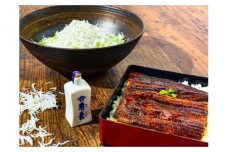 E6101_うなぎ蒲焼2本と釜揚げしらす300g 【角長特製醤油タレ付き】【湯浅町×有田川町】