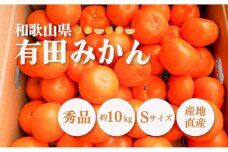 紀州有田みかん　秀品　約10kg　Sサイズ