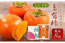 先行予約 富有柿 秀品8個入り こだわり農家厳選【2025年10月末頃から11月下旬頃順次発送】