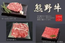 【定期便全3回】熊野牛 極上定期便セットB（1カ月に1回お届け）（全3ヵ月）［MG48］