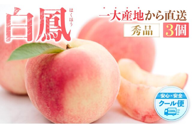 【桃】　お菓子食品まとめ売り 博屋 福島県産 桃 秀品 (品種おまかせ) 約3kg (中玉) x 1箱 もも
