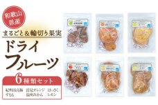 和歌山県産 丸ごと＆輪切り ドライフルーツ 6種類セット