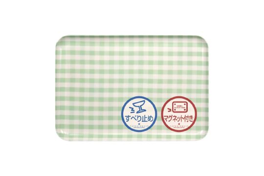 TATSU-CRAFT マグネットトレー L 39cm ミルキーチェック GR グリーン