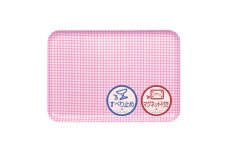 TATSU-CRAFT マグネットトレー M 33cm チェック ピンク すべり止め付き