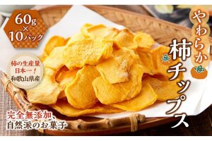 やわらか柿チップス 60g×10パック 無添加