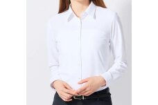 ［P.S.FA］i-shirt（アイシャツ）レディース 長袖 白 天竺 レギュラー ホワイト 15号