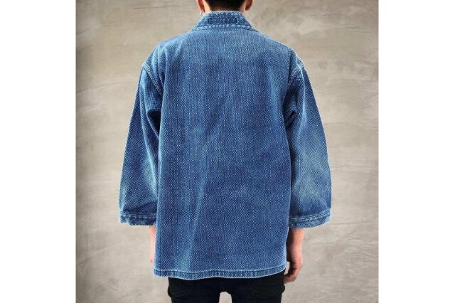 ふるさと納税 「CK72【インディゴ染め】刺し子着物ジャケット [長袖  