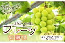 GC21　フルーツ ［2024年先行予約］ 岡山県産 シャインマスカット晴王2回定期便