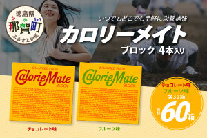 【大塚製薬】カロリーメイト ブロック 4本入り チョコレート味30箱＋フルーツ味30箱 MS-4-5